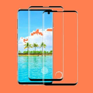 【在庫処分】Samsung Galaxy S10 用 ガラスフィルム 指紋認証対(その他)