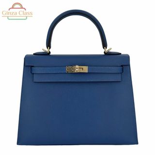 エルメス(HERMES)のHERMES エルメス ケリー25 セリエ ヴォーマダム ブルータイ シャンパンゴールド金具 K刻印（2025年製） 外縫い 2WAY ハンドバッグ ショルダーバッグ レディース 2025新色 ブルー ネイビー Ginza Class Luxury Shop(ショルダーバッグ)