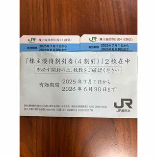 ジェイアール(JR)のJR東日本　株主優待割引券2枚(その他)