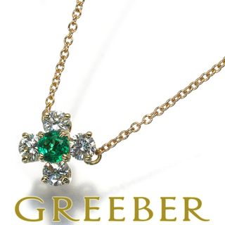 ティファニー(Tiffany & Co.)のレア品 ティファニー ネックレス エメラルド ダイヤ ダイヤモンド K18YG (ネックレス)