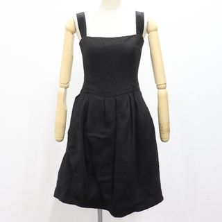 フォクシー(FOXEY)のIT3ZULD3KJSN FOXEY フォクシー FOXEY BOUTIQUE フォクシー ドレス フレアワンピース ノースリーブ バルーンスカート レディース ブラック(ひざ丈ワンピース)