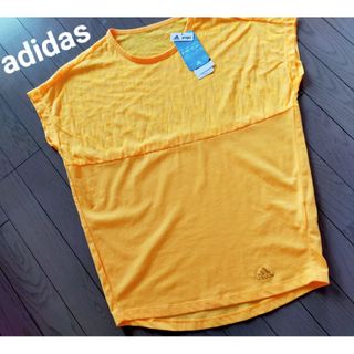 アディダス(adidas)の新品・タグ付】adidasアディダストップス デオドラント オレンジ カットソー(カットソー(半袖/袖なし))