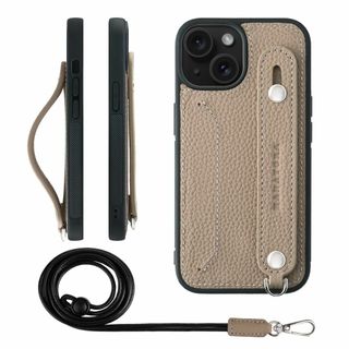 【色:グレージュ_サイズ:iPhone15】HANATORA iPhone15 (その他)
