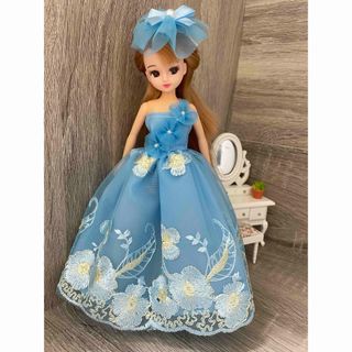 リカちゃん　ブライス　ハンドメイド服　ドレスC27(人形)