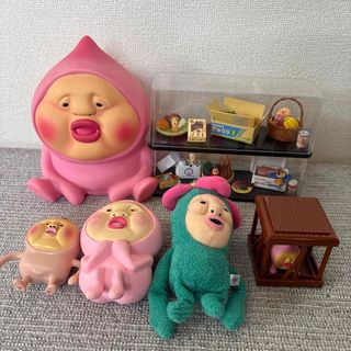 こびとづかん カクレモモジリ貯金箱 食玩  知恵の輪 リトルハナガシラぬいぐるみ(キャラクターグッズ)