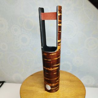 伝統工芸品 桜皮 樺細工　桜皮細工 花瓶　一輪挿し　インテリア(花瓶)