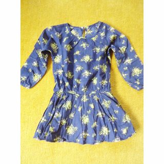 コムサイズム(COMME CA ISM)の綿100％　コムサイズム　花柄　チュニック？　トップス　100㎝(Tシャツ/カットソー)