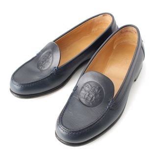 極美品 エルメス 37 24㎝ ローファー モカシン パンプス Hマーク