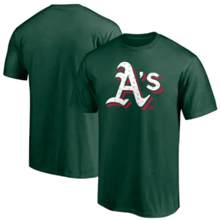 メジャーリーグベースボール(MLB)の新品未使用】MLB Tシャツ Fanatics アスレチックス グリーン(Tシャツ/カットソー(半袖/袖なし))