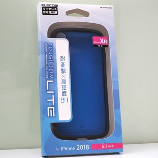 エレコム(ELECOM)のiPhone XR用 耐衝撃 ハイブリッドケース ブルー(クリア系)(iPhoneケース)