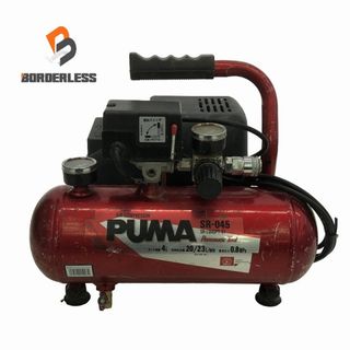 ☆中古品☆SK11 藤原産業 PUMA/プーマ エアコンプレッサー SR-045 SR-L04SPT-01 常圧/一般圧 100V 4L 小型 エアーコンプレッサー 108430(工具)