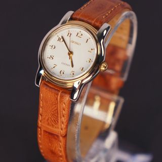 セイコー(SEIKO)の【稼働極美品】SEIKO LUCENT　アンティーク腕時計　電池、ベルト交換済(腕時計)