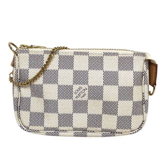 ルイヴィトン(LOUIS VUITTON)の　ルイ・ヴィトン LOUIS VUITTON ミニポシェット・アクセソワール N58010 ホワイト ダミエ・アズールキャンバス レディース ポーチ(その他)