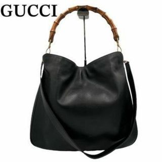 GUCCI - 美品 GUCCI グッチ 2way ハンド ショルダー バッグ バンブー