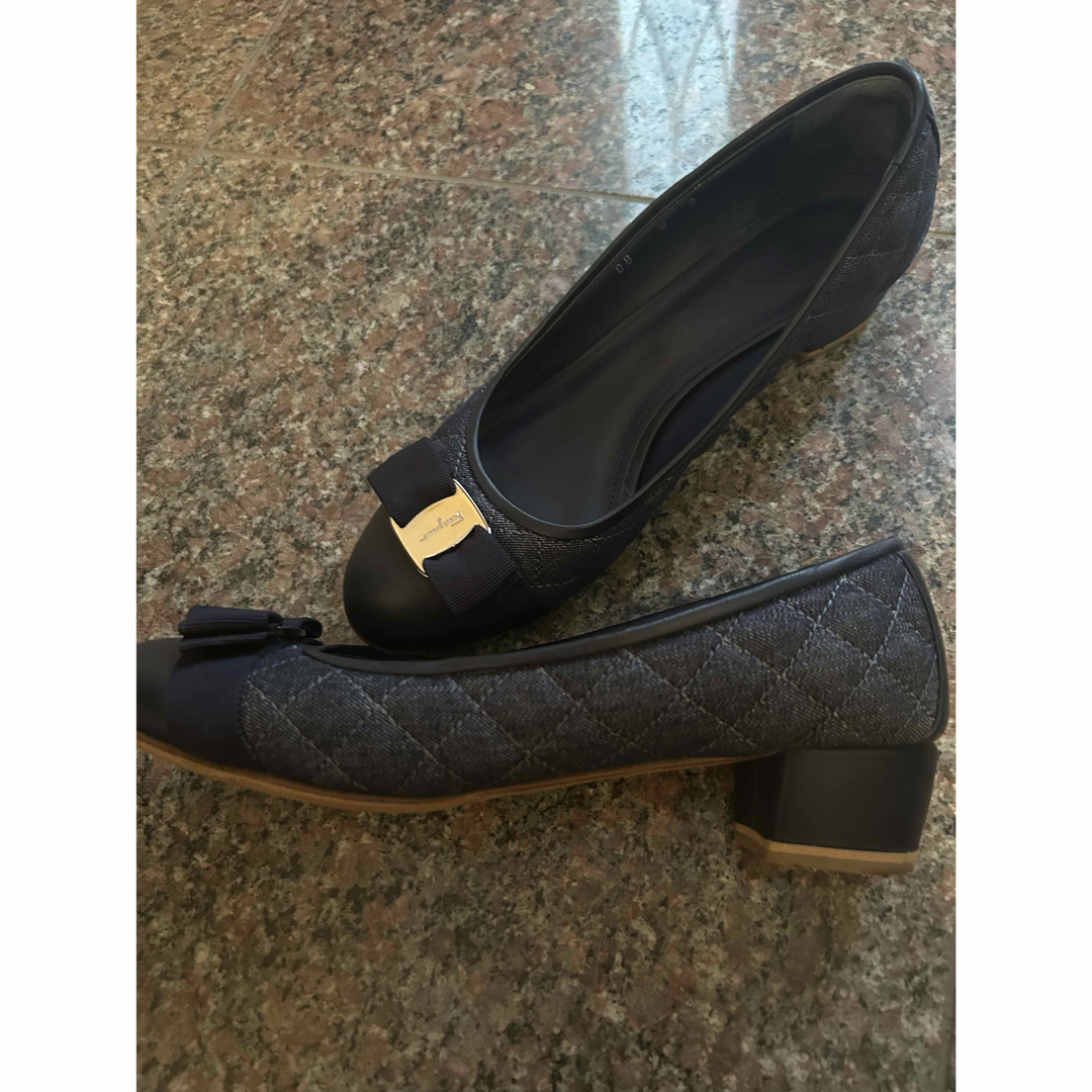 ショップレビュー ランキング Salvatore Ferragamo 新品同様フェラガモブルーデニム8 - 靴