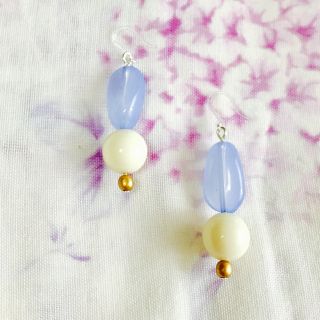 樹脂ピアス ハンドメイド 天然石 アンティークピアス(ピアス)