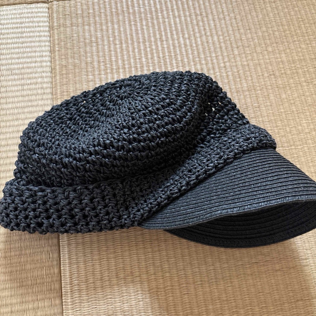 ORIENT★黒★ペーパーハット★キャップ★帽子 レディースの帽子(キャップ)の商品写真
