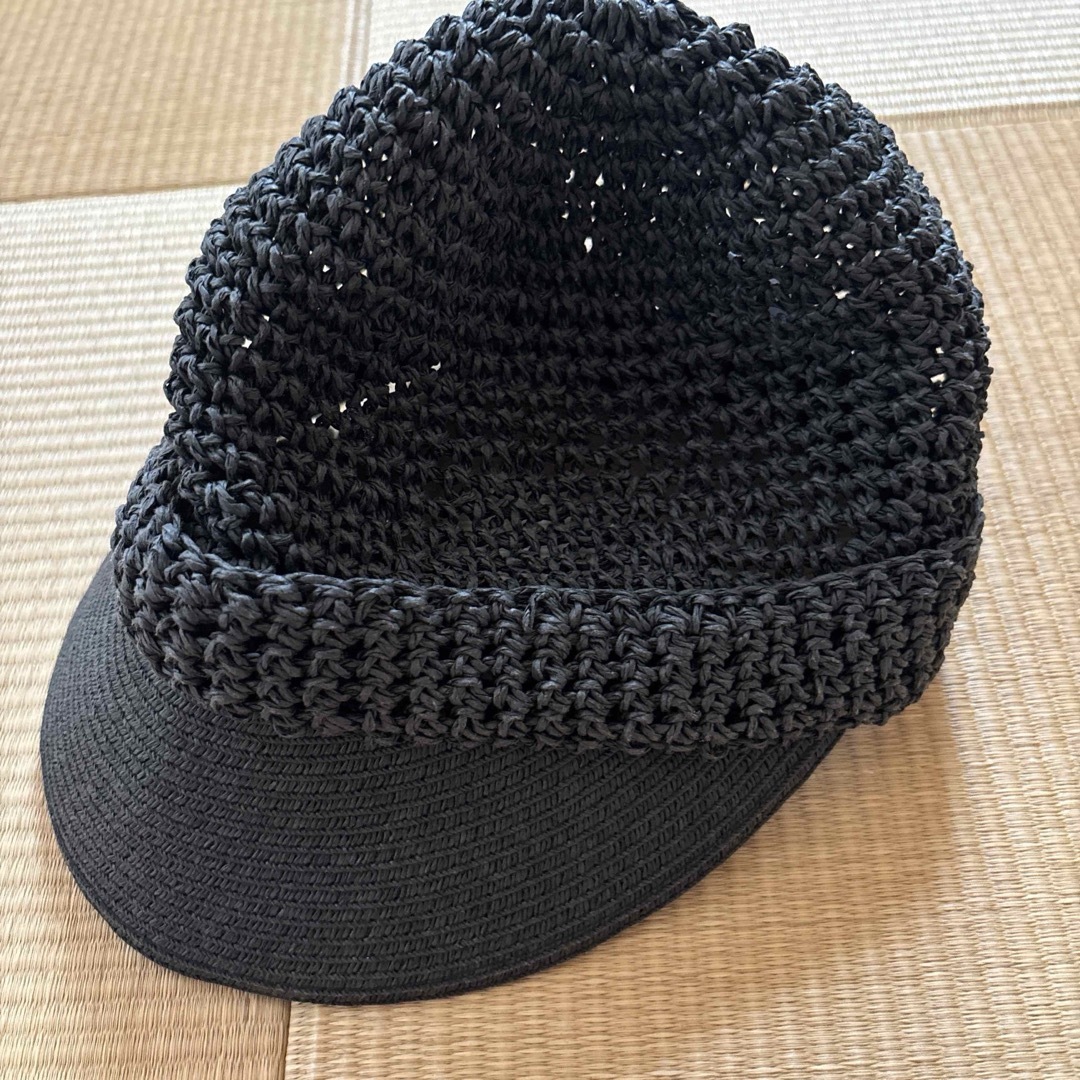 ORIENT★黒★ペーパーハット★キャップ★帽子 レディースの帽子(キャップ)の商品写真