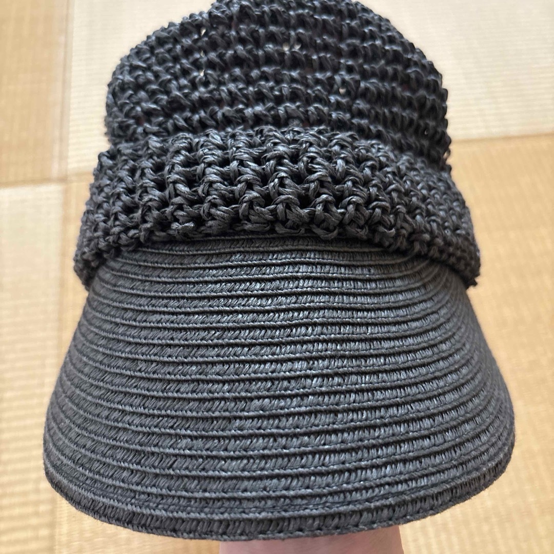 ORIENT★黒★ペーパーハット★キャップ★帽子 レディースの帽子(キャップ)の商品写真