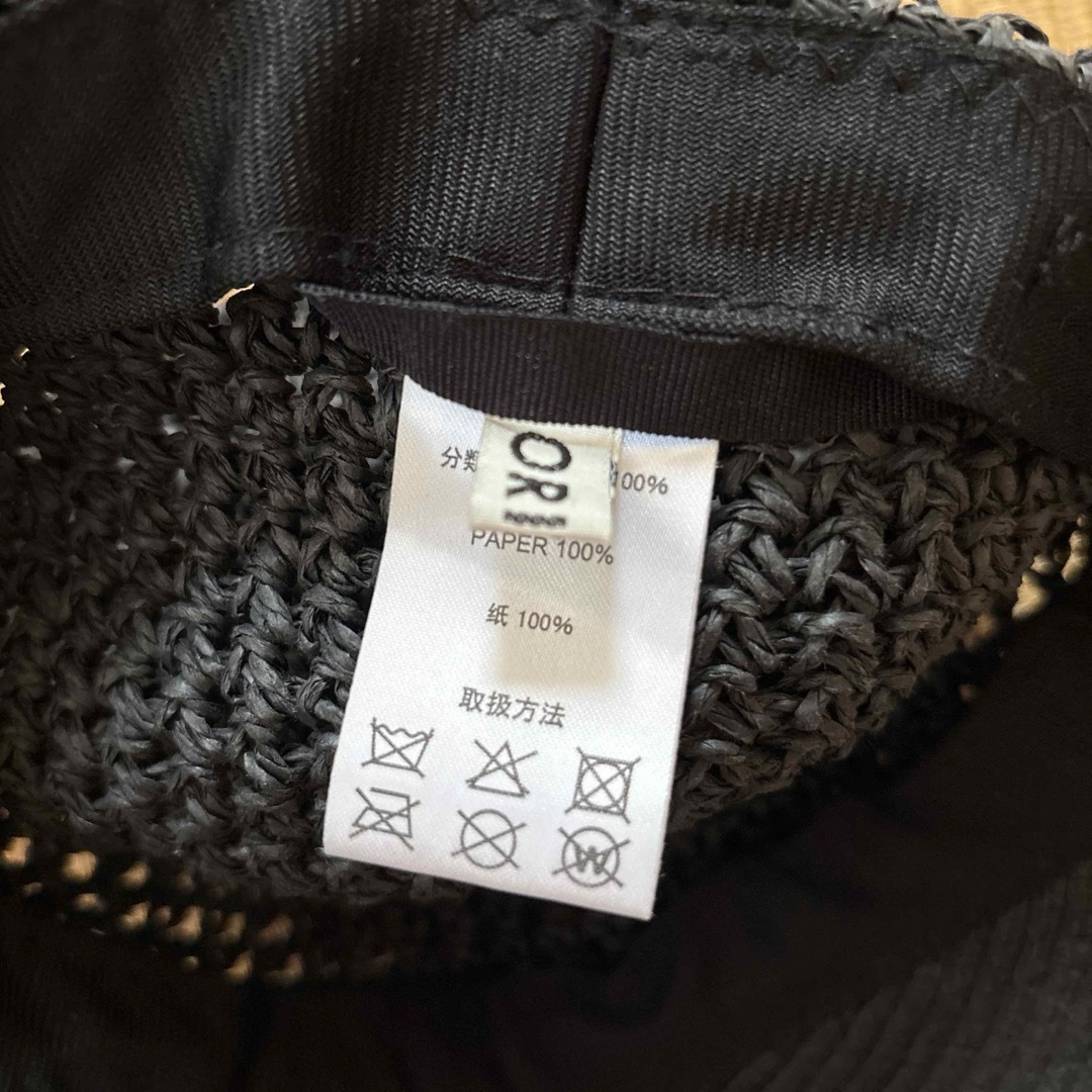 ORIENT★黒★ペーパーハット★キャップ★帽子 レディースの帽子(キャップ)の商品写真