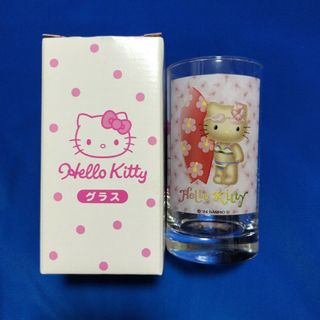 ハローキティ(ハローキティ)の日焼けキティ サーフボートキティ　くるっとまわしてサマーチャレンジ　グラス(グラス/カップ)