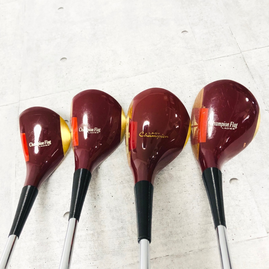 MIZUNO ミズノ パーシモンウッド Champion Flag 1W 3W 5W 4本