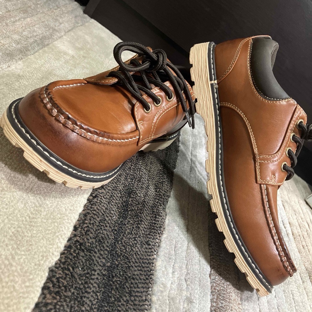 新品　PAFHL 靴　カジュアル靴　ワークシューズ　フェイクレザー　サイズ25 メンズの靴/シューズ(その他)の商品写真