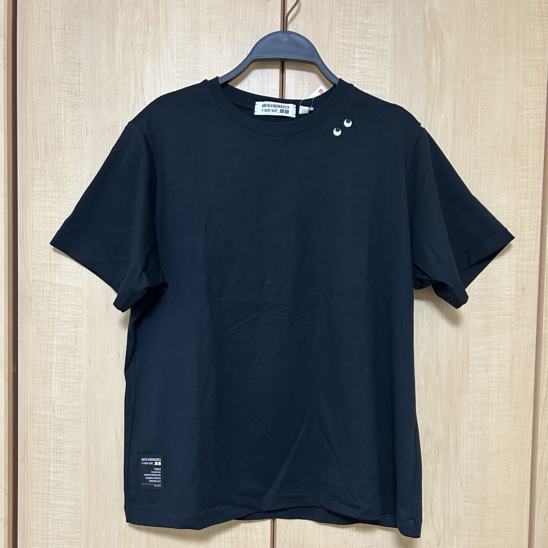 ユニクロ アニヤハインドマーチ Tシャツ T1BOXY ブラック XXL
