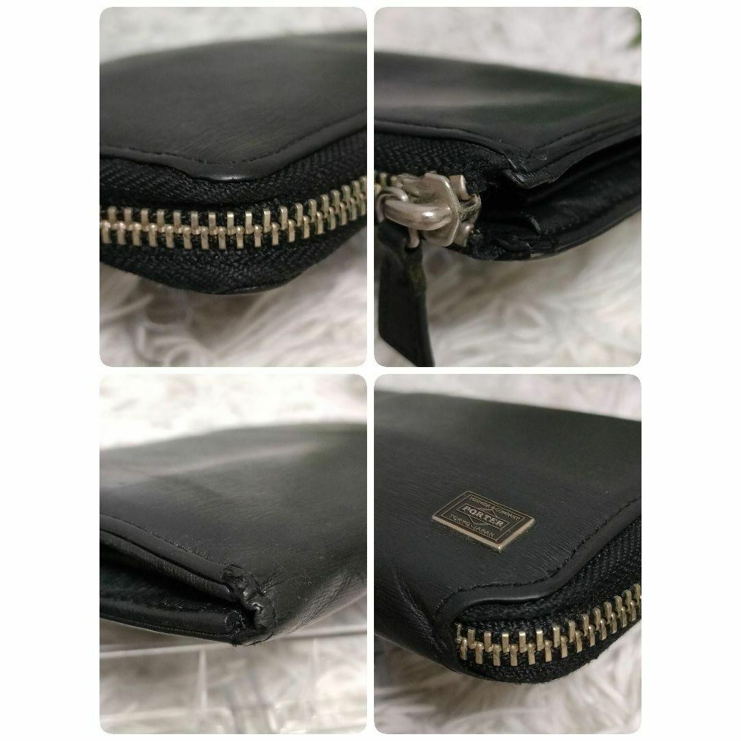 美品 PORTER 2つ折り財布 ブラック 人気商品