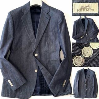エルメス(HERMES)のHERMES デニム クルードセル テーラード ジャケット ブレザー E4612(テーラードジャケット)