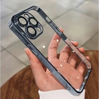 【おまけ付】新品　iPhone16proケース透明TPUソフトメッキフレーム　(iPhoneケース)