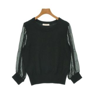 アナカ(Unaca)のUnaca アナカ ニット・セーター M 黒 【古着】【中古】【送料無料】(ニット/セーター)