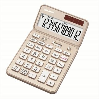 【在庫セール】シャープ 電卓50周年記念モデル ナイスサイズモデル ゴールド系 (OA機器)