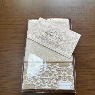 エヌオーガニック(N organic)の【新品未使用】オーガニックコットンフェイスタオル(タオル/バス用品)