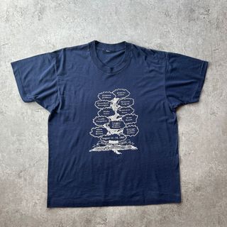 ヴィンテージ(VINTAGE)の90s ファミリーツリー/アートtシャツ USA製 ネイビー L相当(Tシャツ/カットソー(半袖/袖なし))