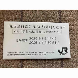 ジェイアール(JR)のJR東日本　株主優待券　4割引　新幹線　東京　仙台　盛岡　秋田　新青森　6枚(その他)