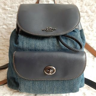 コーチ(COACH)のコーチ デニム　ミニリュックサック　 バックパック COACH ターンロック(リュック/バックパック)
