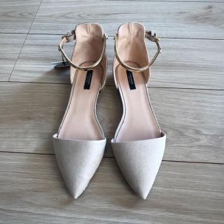 ザラ(ZARA)の新品★タグ付 ZARA ポインテッド フラットシューズ 38(ハイヒール/パンプス)