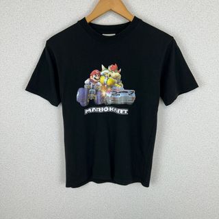 MARIOKART マリオカート Tシャツ ゲームT キャラクター ブラック XSサイズ レディース 古着 ストリート ナード系　ピチt(Tシャツ(半袖/袖なし))