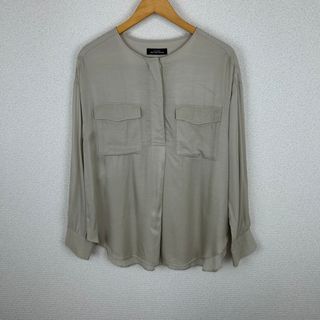 UNITED ARROWS GREEN LABEL RELAXING ユナイテッドアローズ シャツ アースカラー グレージュ レディース 古着 シティーボーイ(シャツ/ブラウス(長袖/七分))