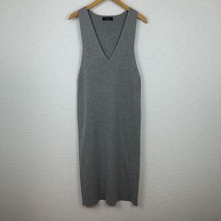 UNITED ARROWS GREEN LABEL RELAXING ユナイテッドアローズ ニットワンピース  グレー Mサイズ レディース 古着 モード(ロングワンピース/マキシワンピース)