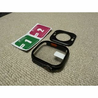 ブラックカラー【46mm】AppleWatch カバー アップルウォッチ ケース(その他)