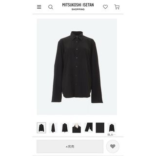 ユナイテッドアローズ(UNITED ARROWS)の新品・タグ付き　人気即完売　ロエフ　イセタンサローネ別注　シャツ黒（01サイズ)(シャツ/ブラウス(長袖/七分))
