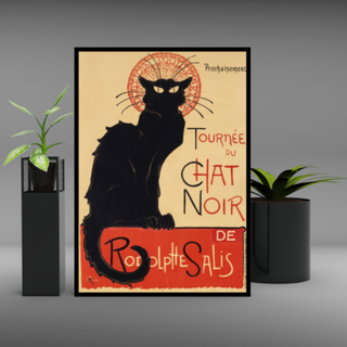 01.アレクサンドル・スタンラン　「黒猫一座の巡業」シャノワール　アートポスター(その他)