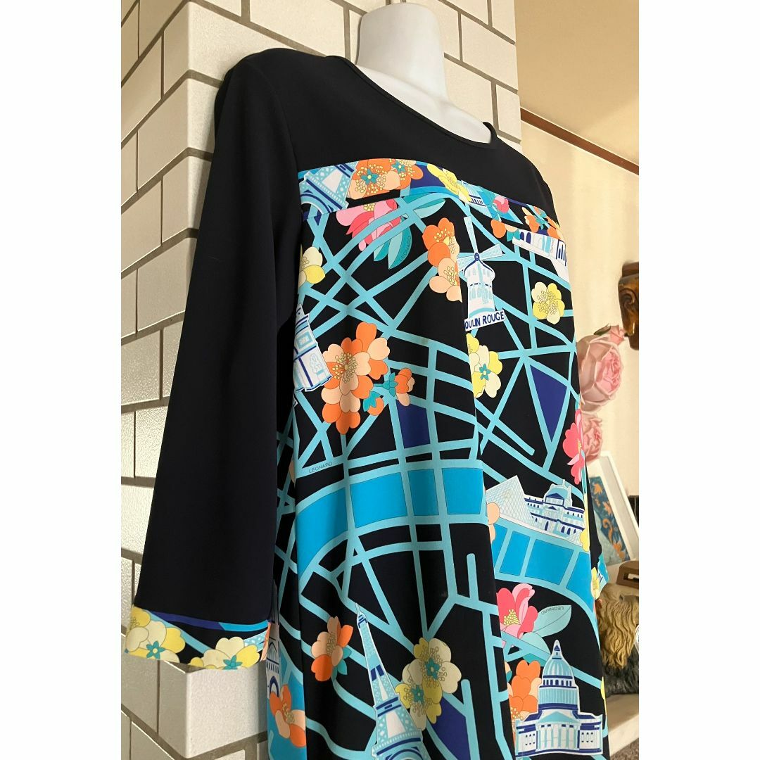 LEONARD #spc レオナールスポーツ SPORT ワンピース M 紺 マルチ