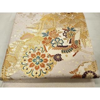 平和屋着物◎西陣　六通柄袋帯　唐織　正倉院鳳凰花文　金銀糸　正絹　逸品　未使用　CAAT2182yk(帯)