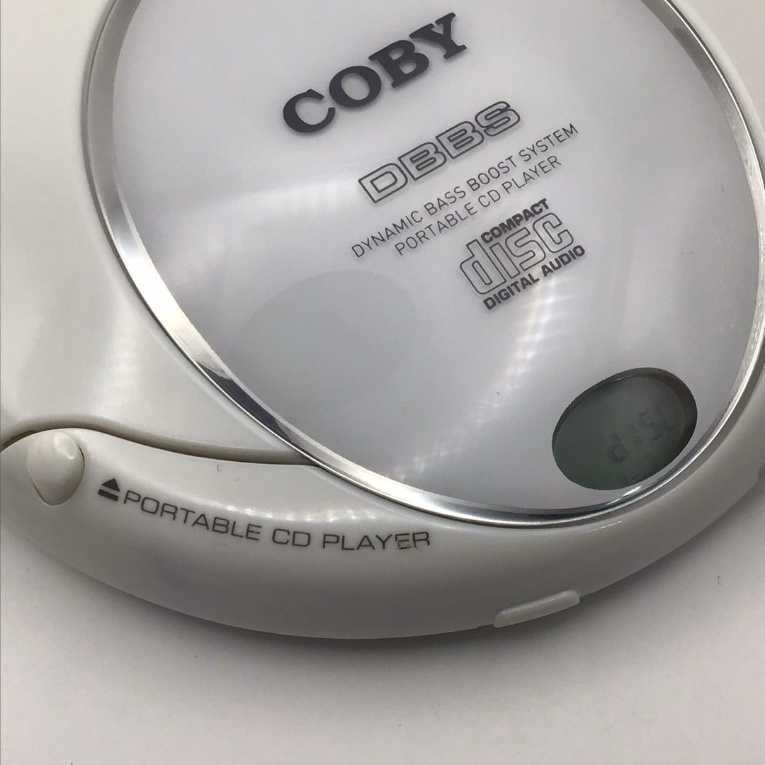オーム電機(オームデンキ)のCOBY TF-CD314W ポータブルCDプレーヤー ホワイト  スマホ/家電/カメラのオーディオ機器(ポータブルプレーヤー)の商品写真