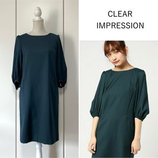 クリアインプレッション(CLEAR IMPRESSION)の【1回のみ着用】Clear Impression バルーンスリーブワンピース(ひざ丈ワンピース)