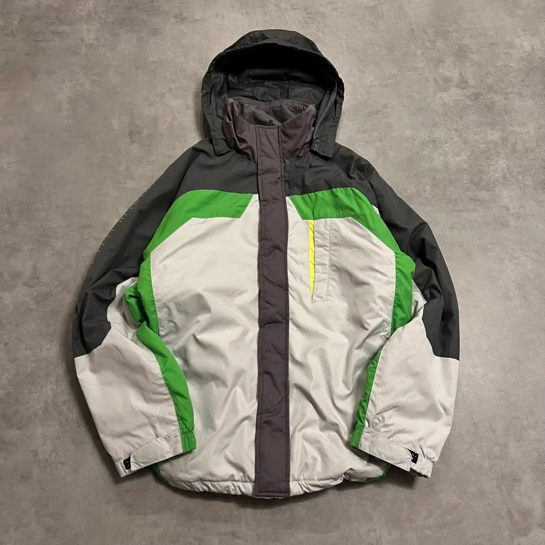 00s』NIKE ナイロンジャケット ◎スウォッシュ 中綿 キルティング