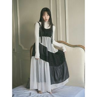 （7月限定）Lure you in ジャガードパッチワークワンピース 越智ゆらの(ロングワンピース/マキシワンピース)